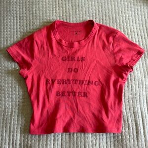 Girl power urban outfitters cropped baby tee